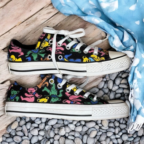 Grateful Dead Jerry Bears All Star Converse Size 7 Artwork 2007 Grateful Dead - Picture 3 of 9
